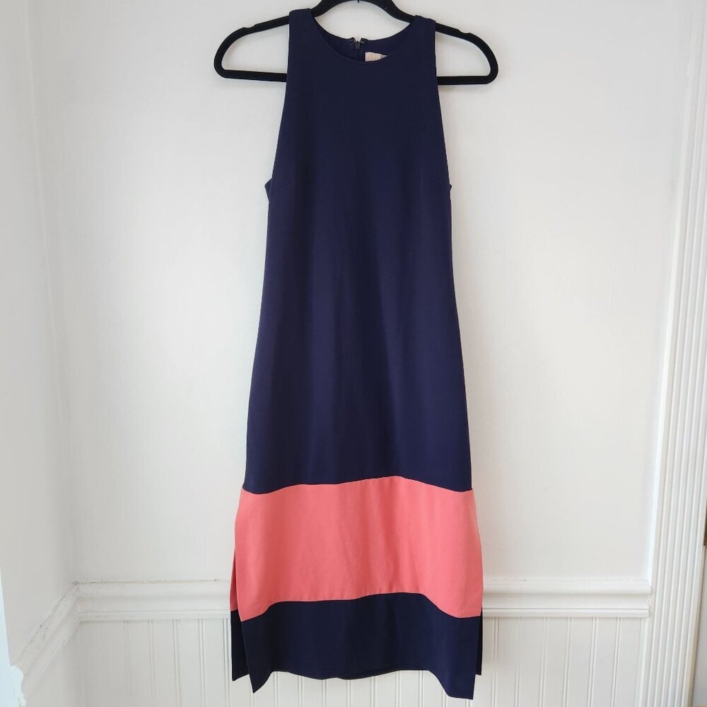 Hutch Anthropologie Peyton Dress Navy Blue Midi Career Fitted Women's S - Picture 3 of 11